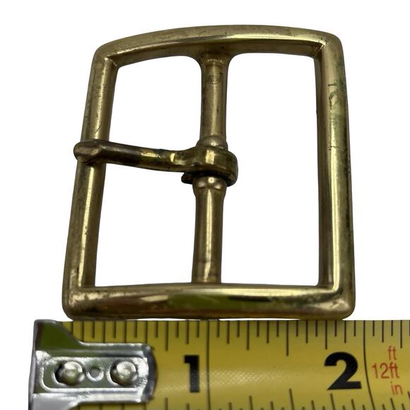 VTG Smith & Wesson Black Leather Belt JAY Solid Brass Buckle USA Made Rugged 38" - Picture 10 of 14